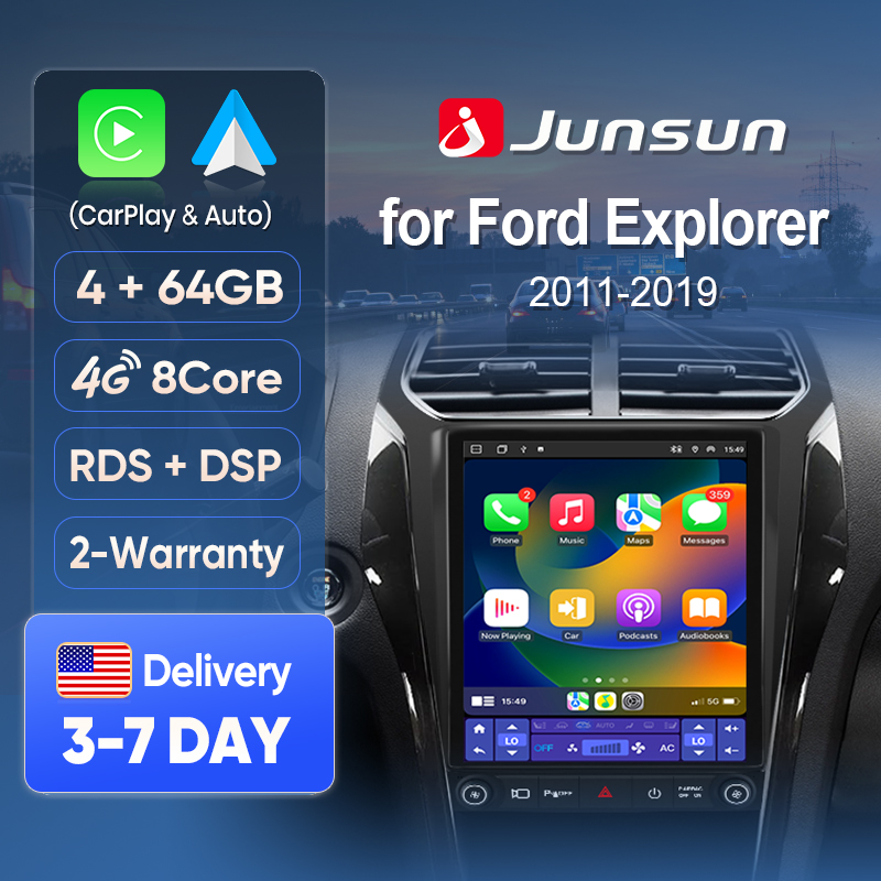 Korean Lifestyle In Hindi - Layar CarPlay Nirkabel Junsun untuk Ford