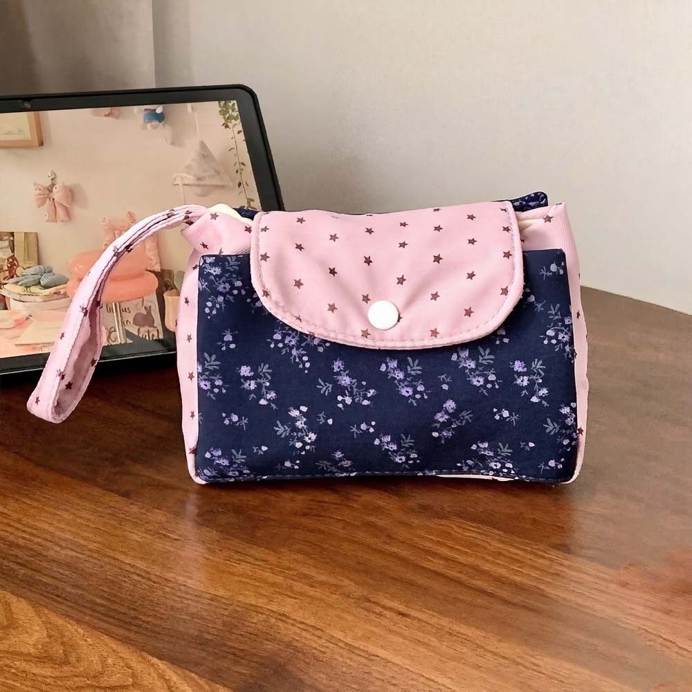 Tas Rias Motif Bunga Ungu Polk - Korean Lifestyle & Kids Boutique Photos ulasan dan harga