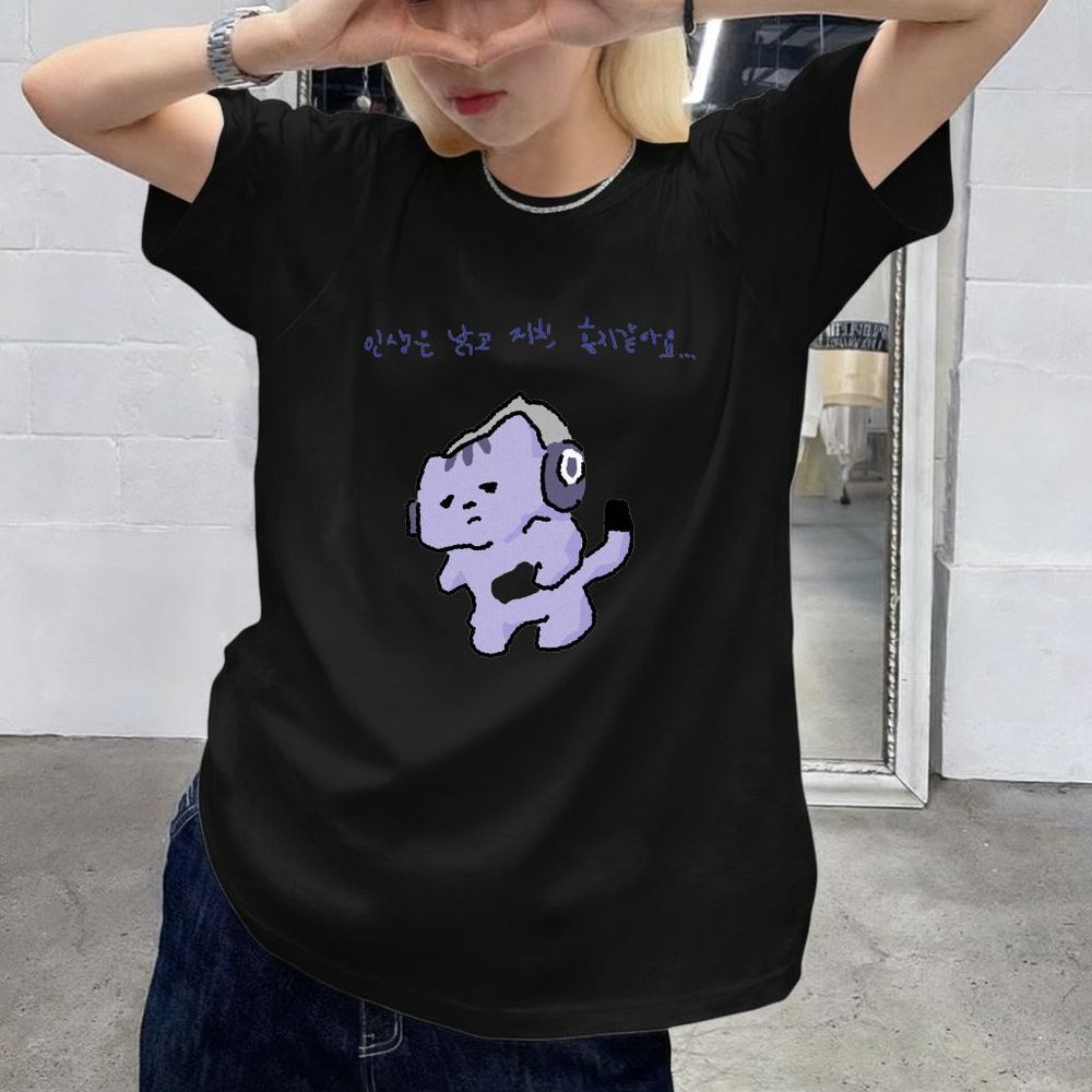 Kaus Gambar Cetak Teks Lucu 'L - Korean Lifestyle & Kids Boutique Photos ulasan dan harga