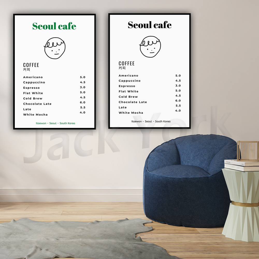 Seoul Cafe Poster Digital ceta - South Korea Lifestyle ulasan dan harga