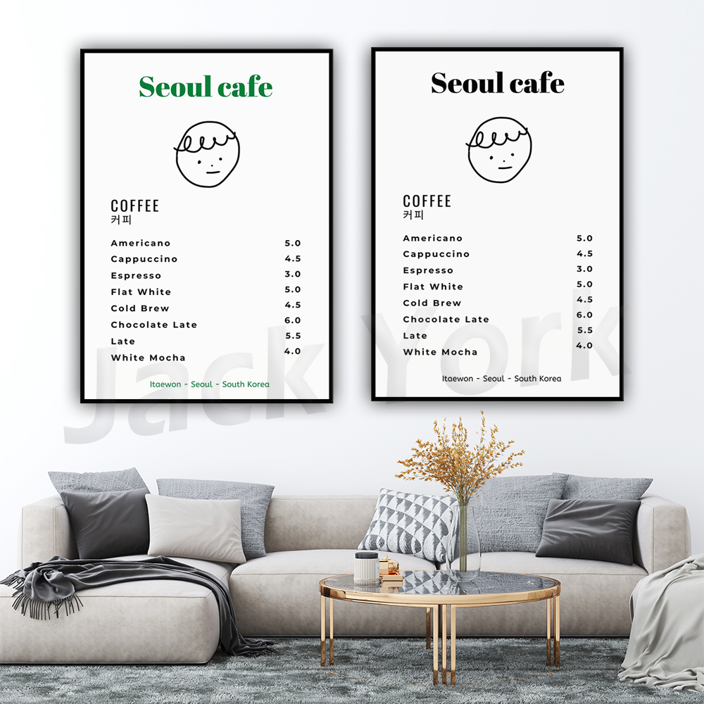 Seoul Cafe Poster Digital ceta - South Korea Lifestyle ulasan dan harga