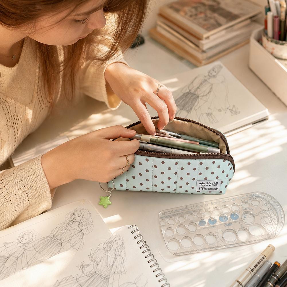 Tas Pena Kapasitas Besar Mint  - Korean Lifestyle Student ulasan dan harga